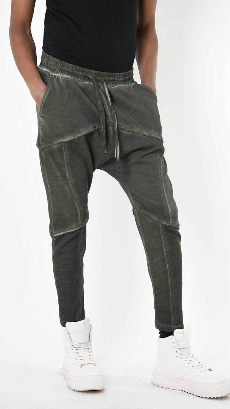 A33B LM19925 TROUSER Regular Fleece Dyed Cold Green