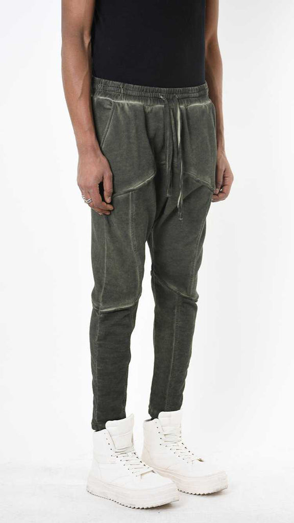 A33B LM19925 TROUSER Regular Fleece Dyed Cold Green 218 Sweatpants Fall Winter 2024|25 Man LA HAINE INSIDE US TEPHRA