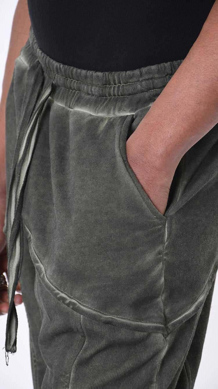 A33B LM19925 TROUSER Regular Fleece Dyed Cold Green