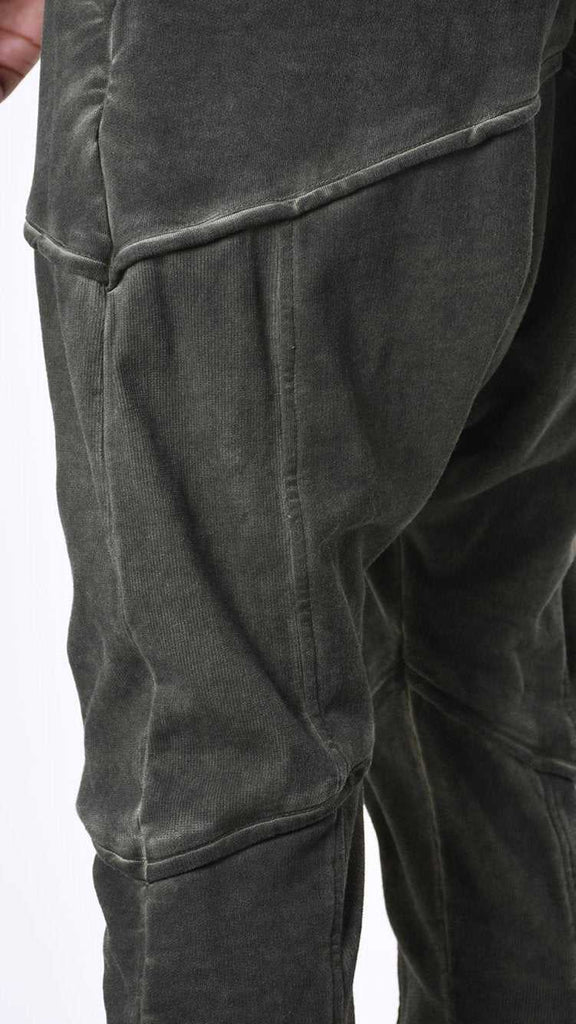 A33B LM19925 TROUSER Regular Fleece Dyed Cold Green.