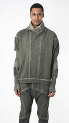 A33B LM20025 FLEECE Comfort Dyed Cold Green