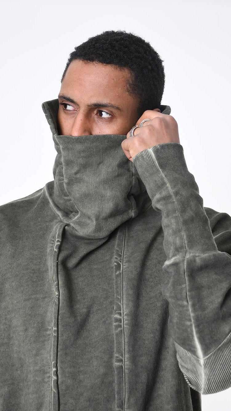 A33B LM20025 FLEECE Comfort Dyed Cold Green