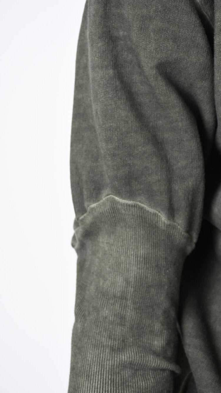 A33B LM20025 FLEECE Comfort Dyed Cold Green