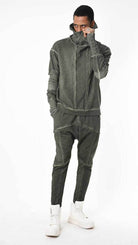 A33B LM20025 FLEECE Comfort Dyed Cold Green