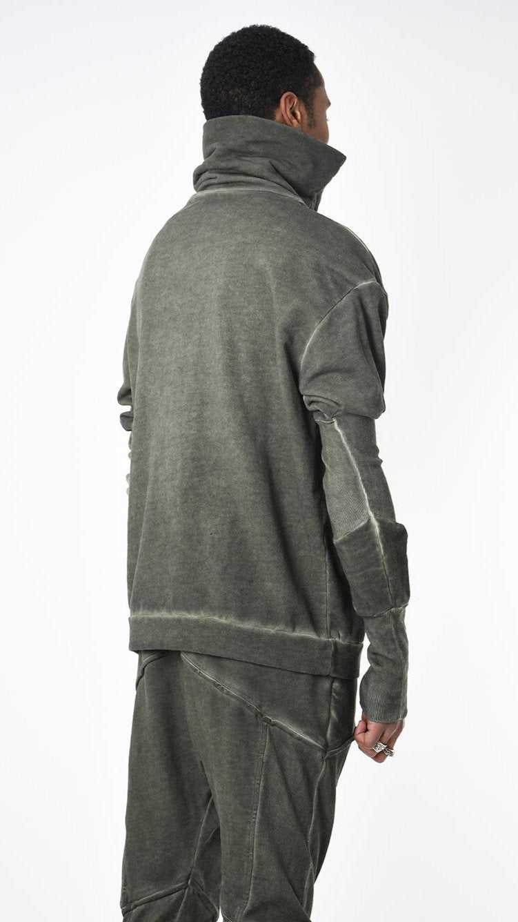 A33B LM20025 FLEECE Comfort Dyed Cold Green