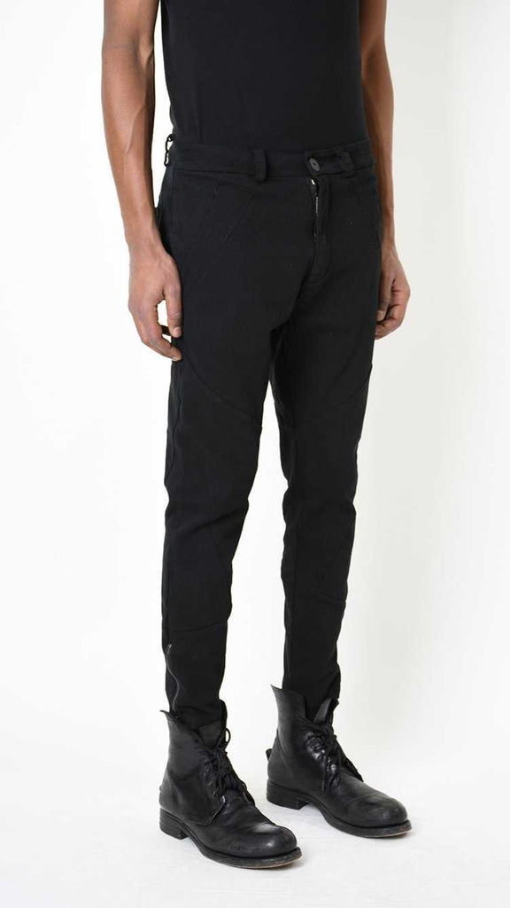 A33B LM22825 TROUSER Skinny Cotton Stretch Dyed Hot Black 198 Pants Fall Winter 2024|25 Man LA HAINE INSIDE US TEPHRA