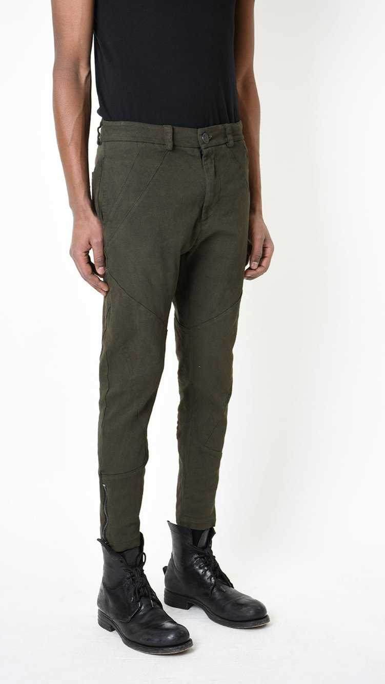 A33B LM22825 TROUSER Skinny Cotton Stretch Dyed Hot Green