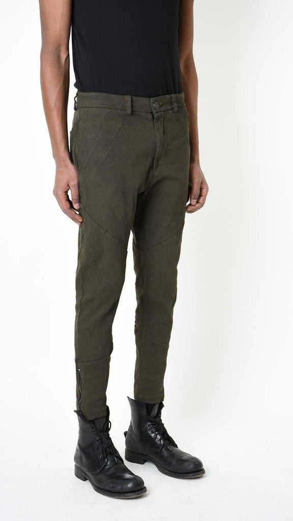 A33B LM22825 TROUSER Skinny Cotton Stretch Dyed Hot Green 198 Pants Fall Winter 2024|25 Man LA HAINE INSIDE US TEPHRA