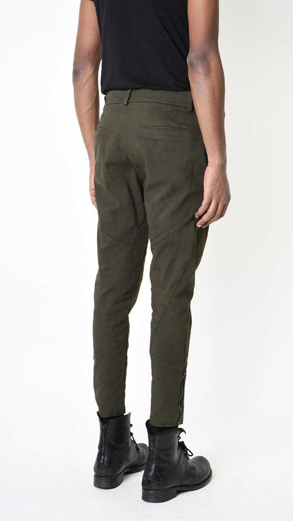 A33B LM22825 TROUSER Skinny Cotton Stretch Dyed Hot Green.