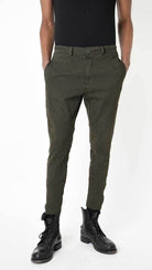A33B LM22825 TROUSER Skinny Cotton Stretch Dyed Hot Green