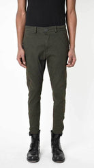 A33B LM22825 TROUSER Skinny Cotton Stretch Dyed Hot Green