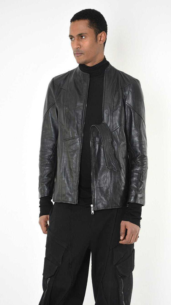 A33B LM25725 JACKET Regular Vegetable-tanned Leather Black 618 Coats & Jackets Fall Winter 2024|25 Man LA HAINE INSIDE US TEPHRA