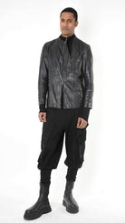 A33B LM25725 JACKET Regular Vegetable-tanned Leather Black