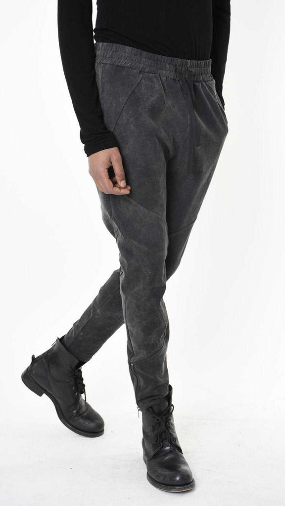 A33B LM27125 TROUSER Regular Marmorized Stretch Cotton Black 328 Pants Fall Winter 2024|25 Man LA HAINE INSIDE US TEPHRA