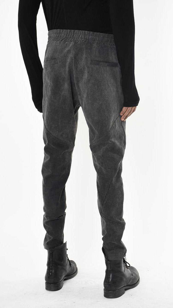 A33B LM27125 TROUSER Regular Marmorized Stretch Cotton Black 328 Pants Fall Winter 2024|25 Man LA HAINE INSIDE US TEPHRA