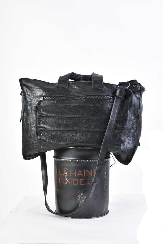 A33I LM16824 Black Leather Bag 1398 Handbags LA HAINE INSIDE US TEPHRA