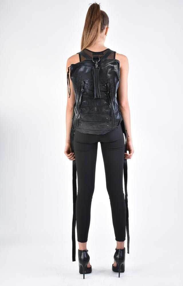 A33I LM16924D Black Leather Bag