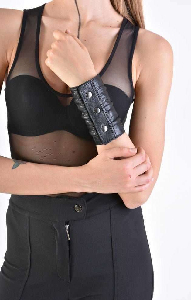 A33I LM17224D Black Leather Bracelet