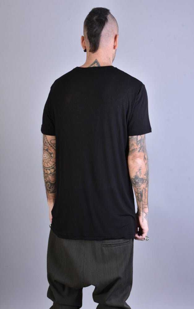 A33J LM075 BLACK Cashmere Viscose Regular T-Shirt 133 T-Shirt T-shirts for men LA HAINE INSIDE US TEPHRA