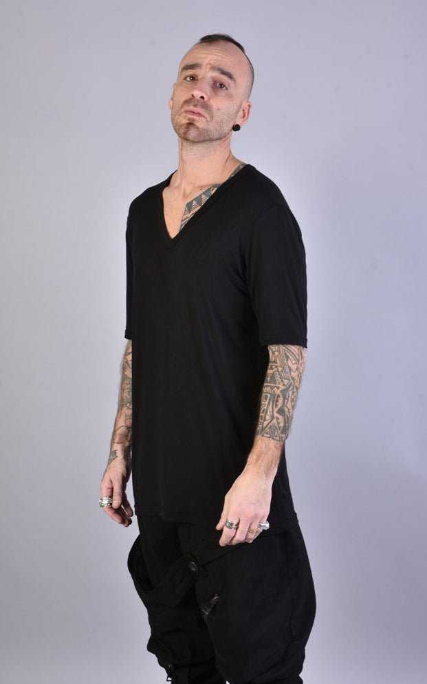 A33J LM088 BLACK Cashmere Viscose Regular T-Shirt 129 T-Shirt T-shirts for men LA HAINE INSIDE US TEPHRA