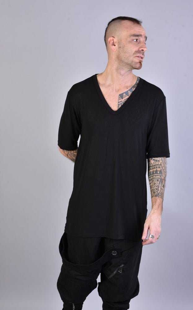 A33J LM088 BLACK Cashmere Viscose Regular T-Shirt 129 T-Shirt T-shirts for men LA HAINE INSIDE US TEPHRA