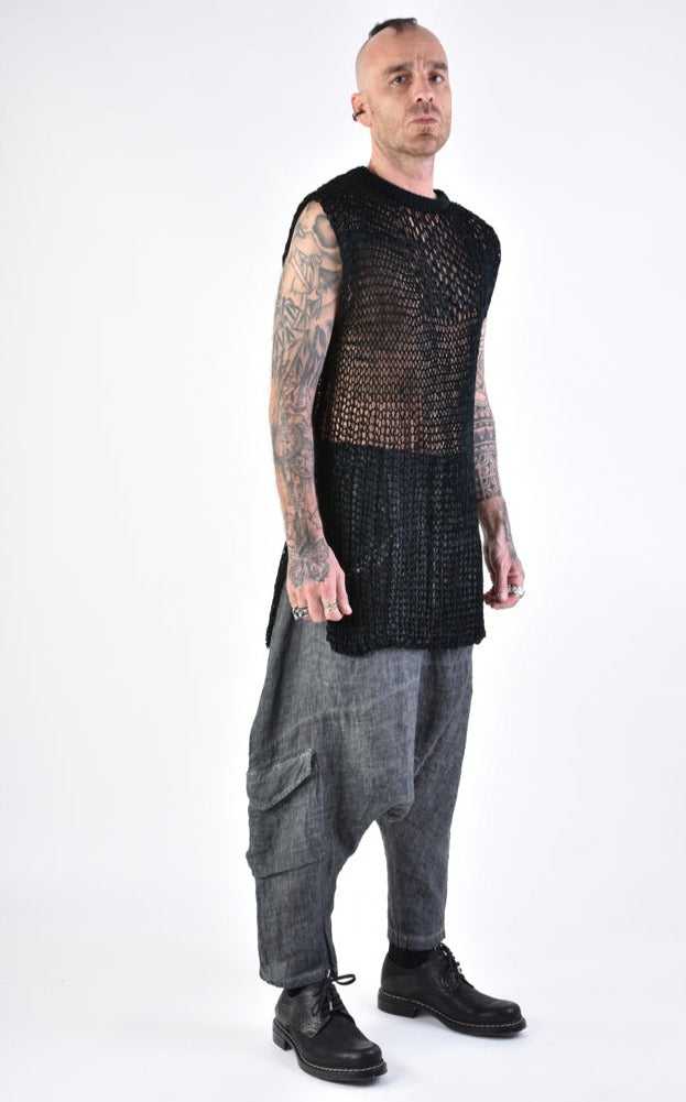 A33J LM15924 SLEEVELESS Regular Long Net Black 118 Shirts & Tops T-shirts for men LA HAINE INSIDE US TEPHRA