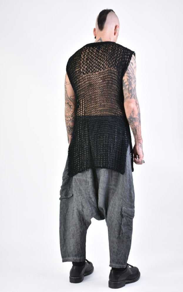 A33J LM15924 SLEEVELESS Regular Long Net Black 118 Shirts & Tops T-shirts for men LA HAINE INSIDE US TEPHRA