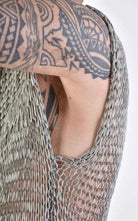 A33J LM15924 SLEEVELESS Regular Long Net Grey