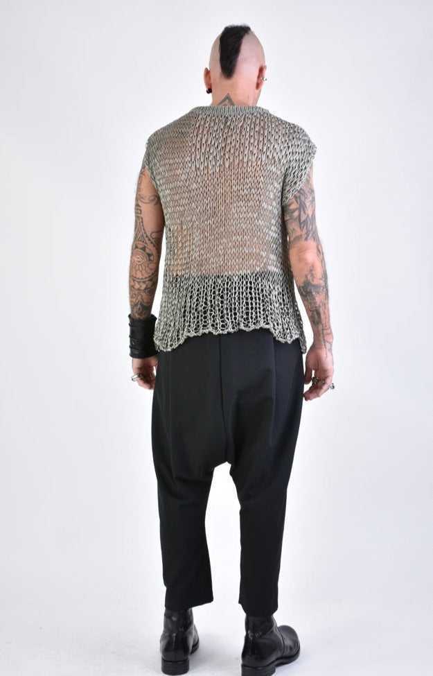 A33J LM16024 SLEEVELESS Regular Net Grey 118 Shirts & Tops T-shirts for men LA HAINE INSIDE US TEPHRA