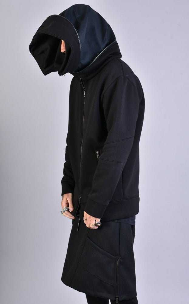 A33M LM027 BLACK Gauze Polycotton Fleece.