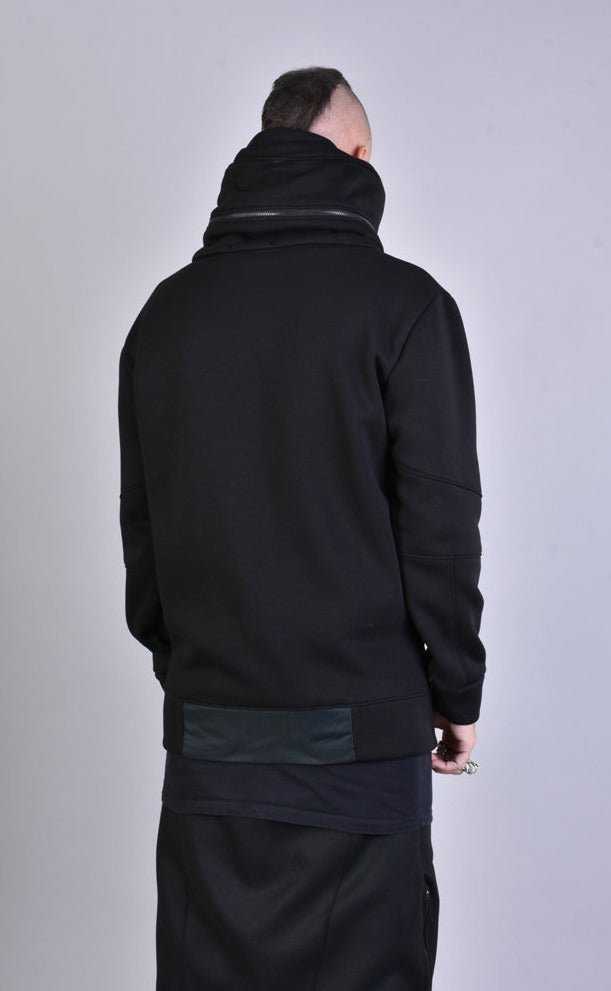 A33M LM027 BLACK Gauze Polycotton Fleece.