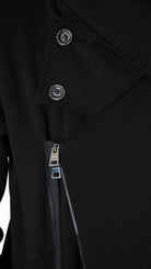 A33M LM02825 PARKA Oversize Fleece Polycotton Gauze Black