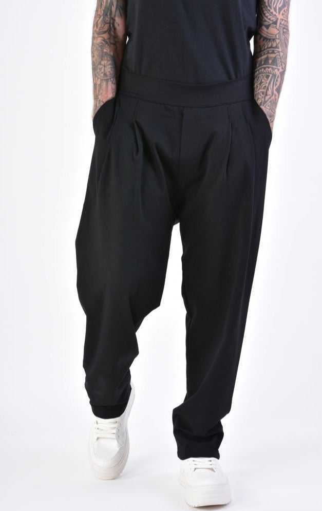 A33M LM09124 TROUSER Comfort Punto Milano Stretch Black 168 Pants trousers men LA HAINE INSIDE US TEPHRA