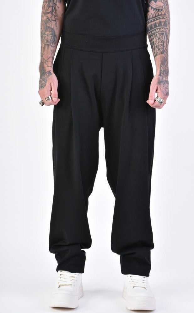 A33M LM09124 TROUSER Comfort Punto Milano Stretch Black 168 Pants trousers men LA HAINE INSIDE US TEPHRA