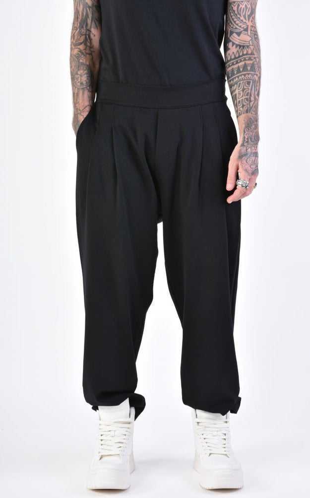 A33M LM09124 TROUSER Comfort Punto Milano Stretch Black 168 Pants trousers men LA HAINE INSIDE US TEPHRA