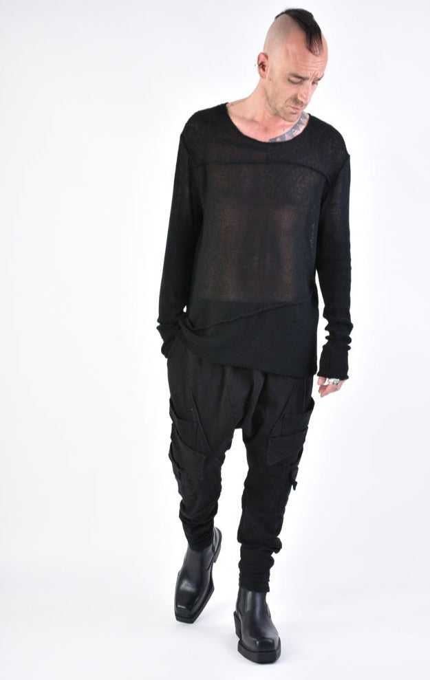 A33M LM09324 SWEATER Regular Black 128 Shirts & Tops Mens Designer Collection SS24 LA HAINE INSIDE US TEPHRA