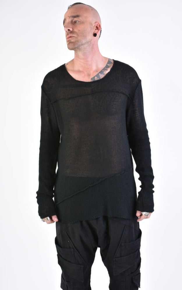 A33M LM09324 SWEATER Regular Black 128 Shirts & Tops Mens Designer Collection SS24 LA HAINE INSIDE US TEPHRA