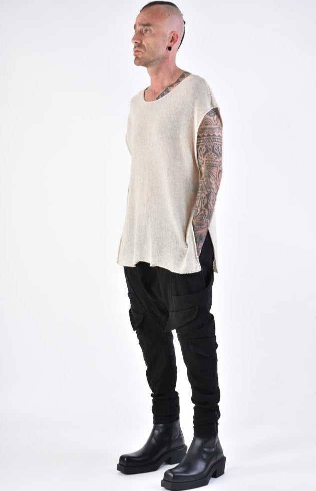 A33M LM09524 TANKTOP Regular without Print Sand