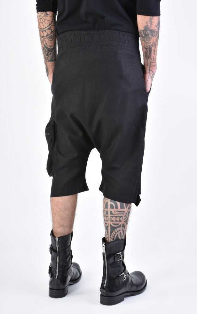 A33M LM09623 SHORT Regular Linen Viscose Black 158 Pants Crop Pants & Shorts LA HAINE INSIDE US TEPHRA