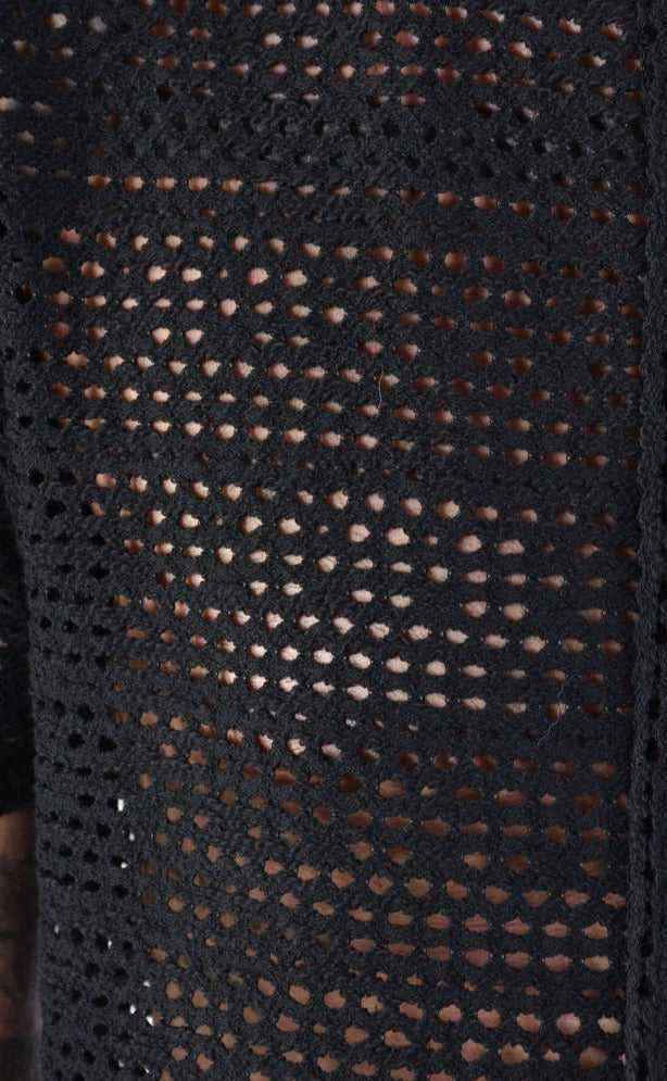 A33M LM10124 T-SHIRT Regular Cotton Net Black