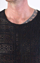 A33M LM10124 T-SHIRT Regular Cotton Net Black