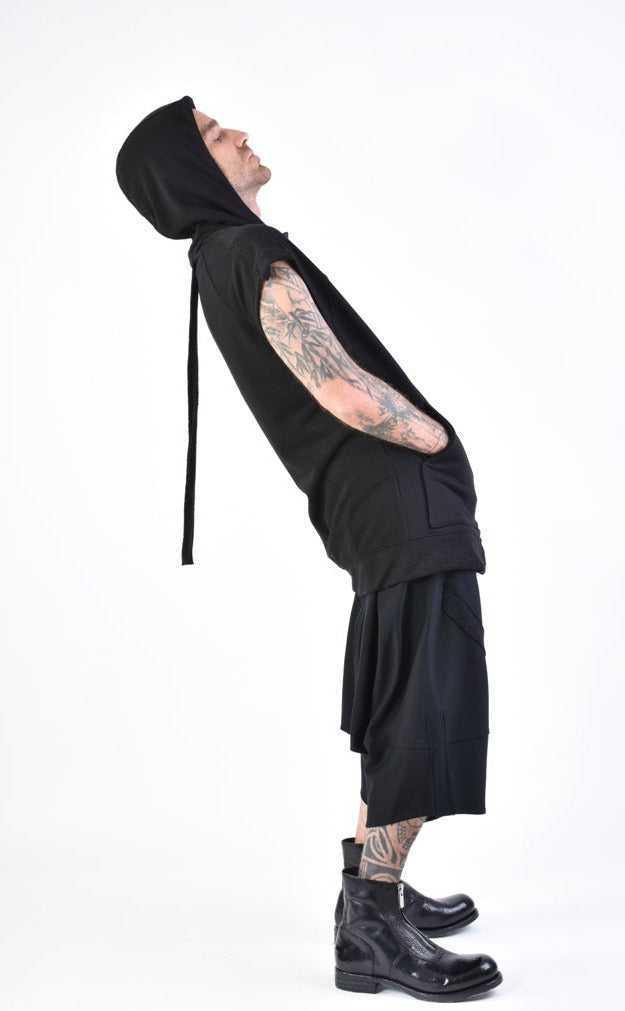 A33M LM12824 SLEEVELESS Regular Fleece UNISEX U Black