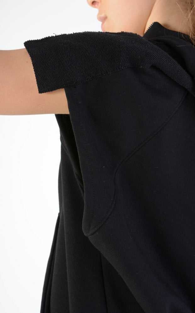 A33M LM12824 SLEEVELESS Regular Fleece UNISEX U Black.