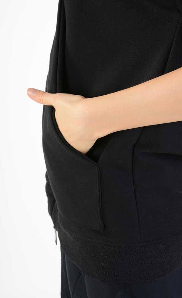 A33M LM12824 SLEEVELESS Regular Fleece UNISEX U Black