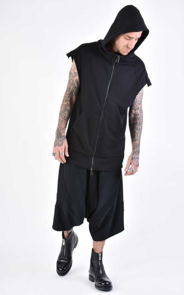 A33M LM12824 SLEEVELESS Regular Fleece UNISEX U Black.