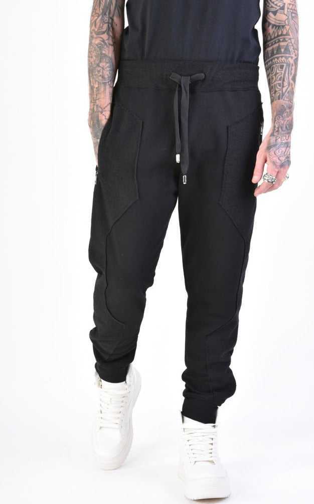 A33M LM13024 TROUSER Regular Fleece Black 218 Pants trousers men LA HAINE INSIDE US TEPHRA