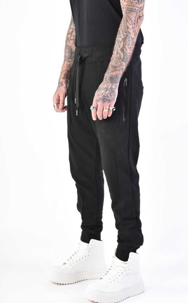 A33M LM13024 TROUSER Regular Fleece Black 218 Pants trousers men LA HAINE INSIDE US TEPHRA