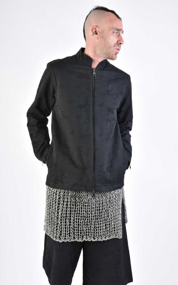 A33M LM15024 SPORT JACKETS Regular Jaquard Cotton Black.