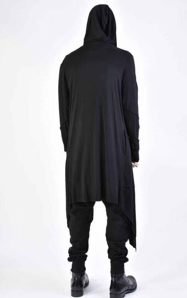 A33M LM15324 cardigan Regular Asymmetric Bamboo UNISEX U Black 198 Coats & Jackets Cardigans LA HAINE INSIDE US TEPHRA