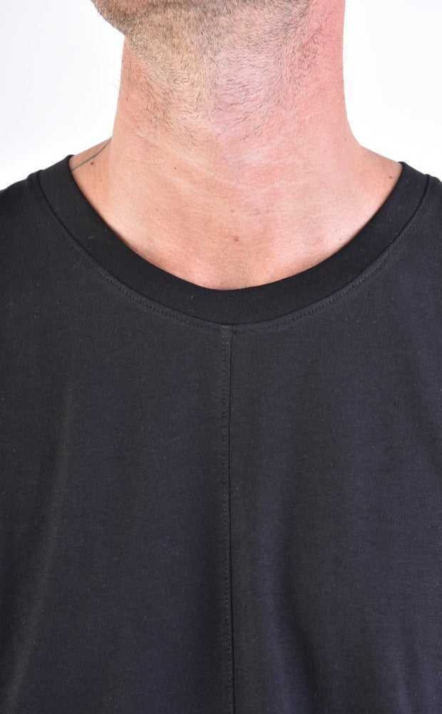 A33M LM15424 TANKTOP Regular Jersey Cotton Black.